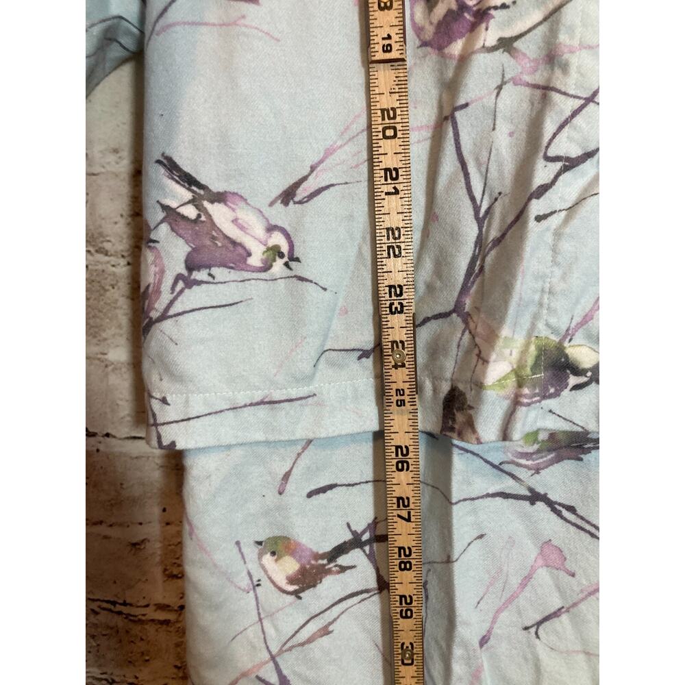Women's Bird Print Pajama Set - Blue - Picture 11 of 15